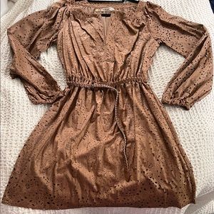 Chelsea Violet Faux leather light long sleeved dress